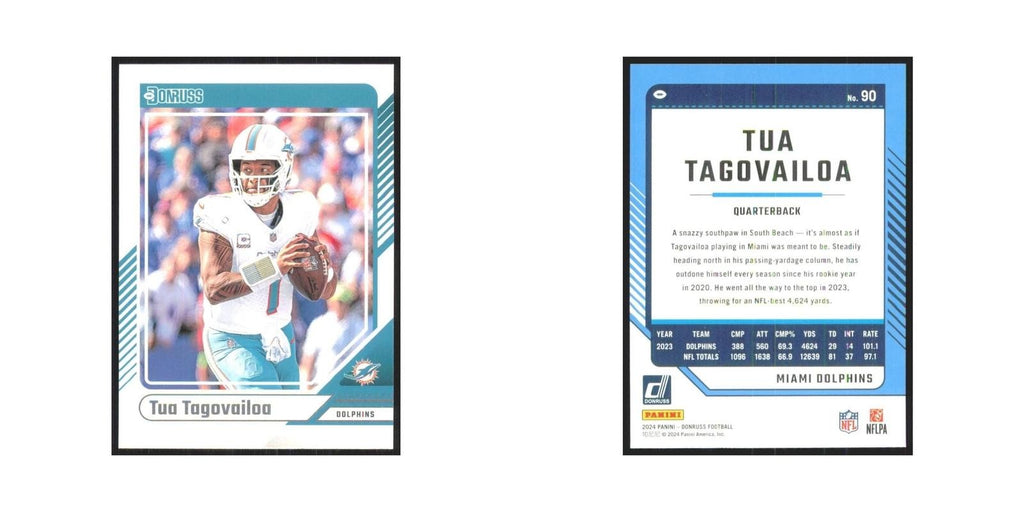 2024 Donruss Tua Tagovailoa Dolphins #90