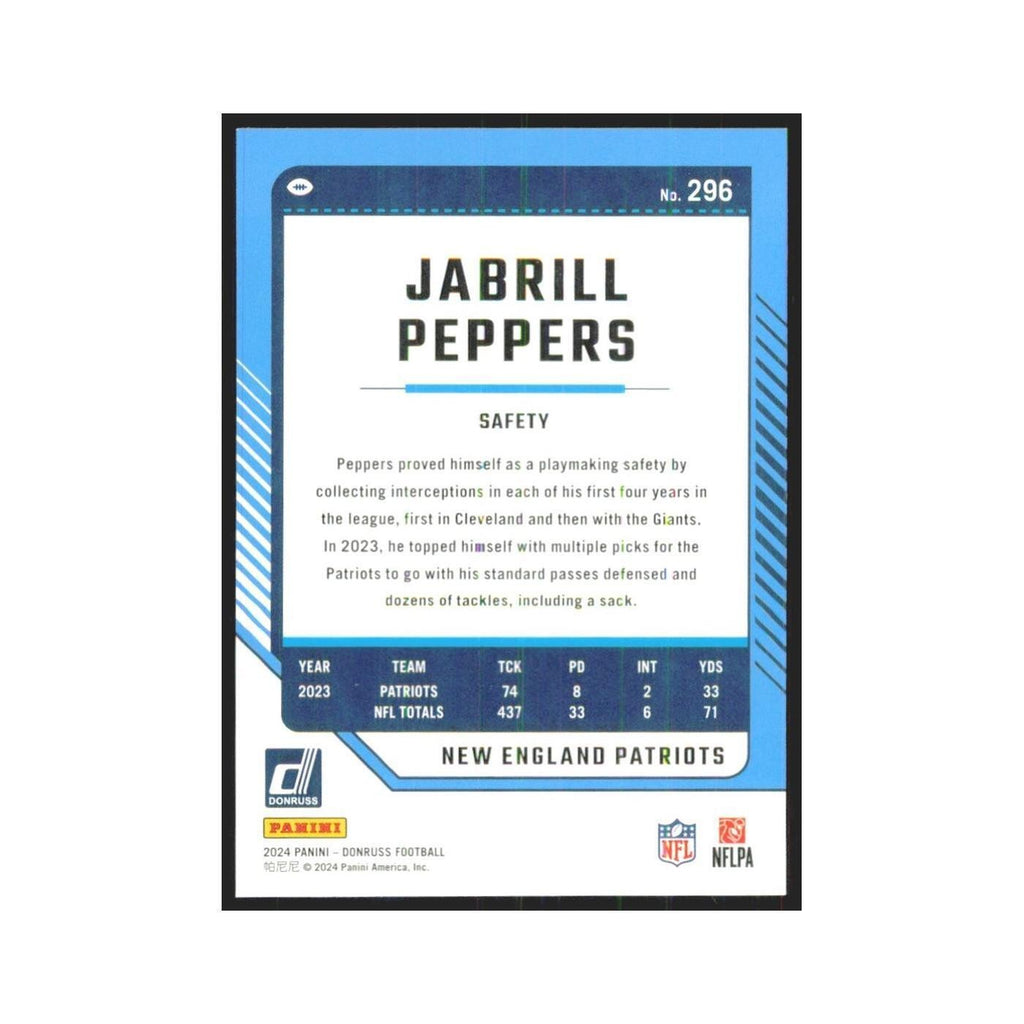 2024 Donruss Jabrill Peppers Patriots #296