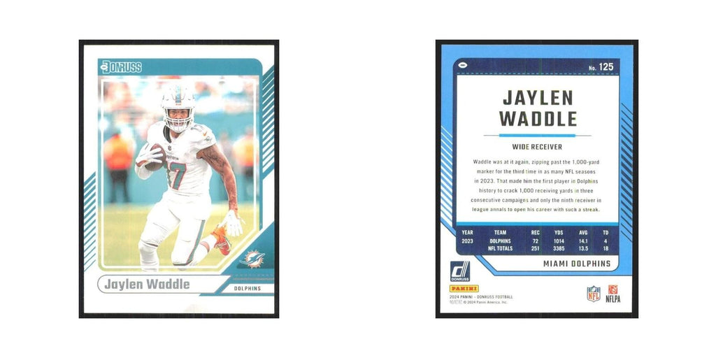 2024 Donruss Jaylen Waddle Dolphins #125