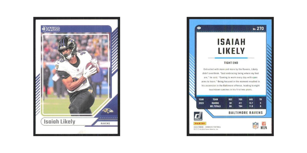 2024 Donruss Isaiah Likely Ravens #270