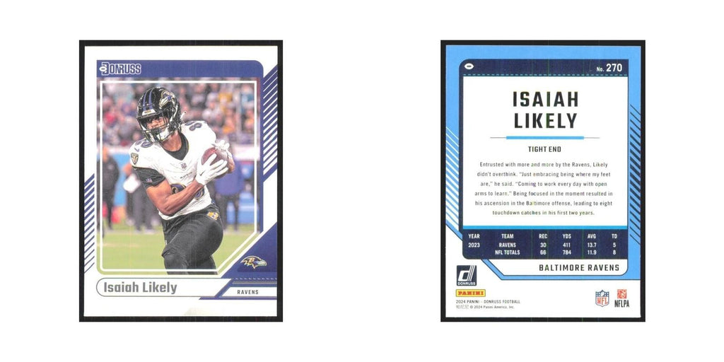 2024 Donruss Isaiah Likely Ravens #270