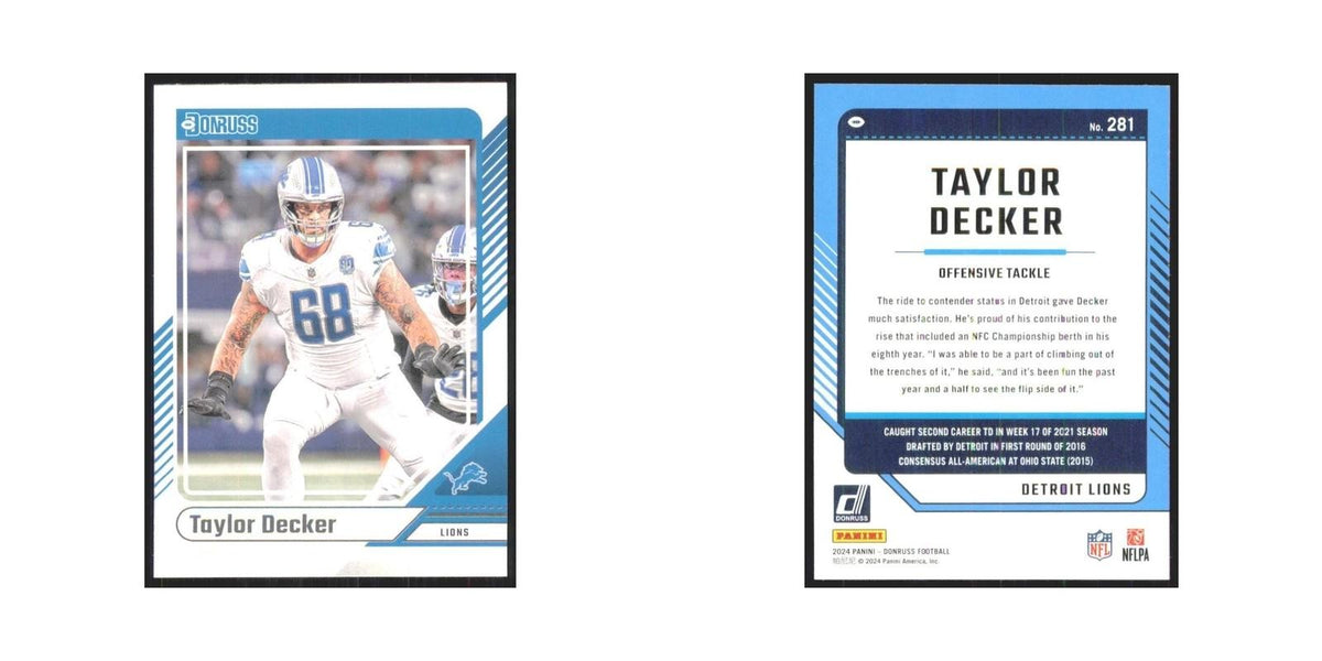 2024 Donruss Taylor Decker Lions #281