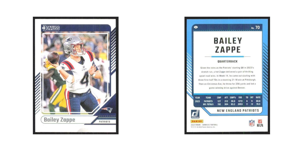 2024 Donruss Bailey Zappe Patriots #70