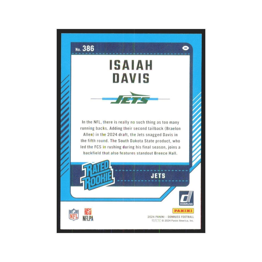 2024 Donruss Isaiah Davis RC Jets #386