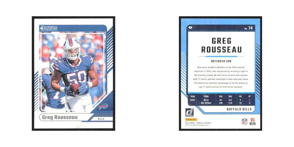 2024 Donruss Greg Rousseau Bills #74