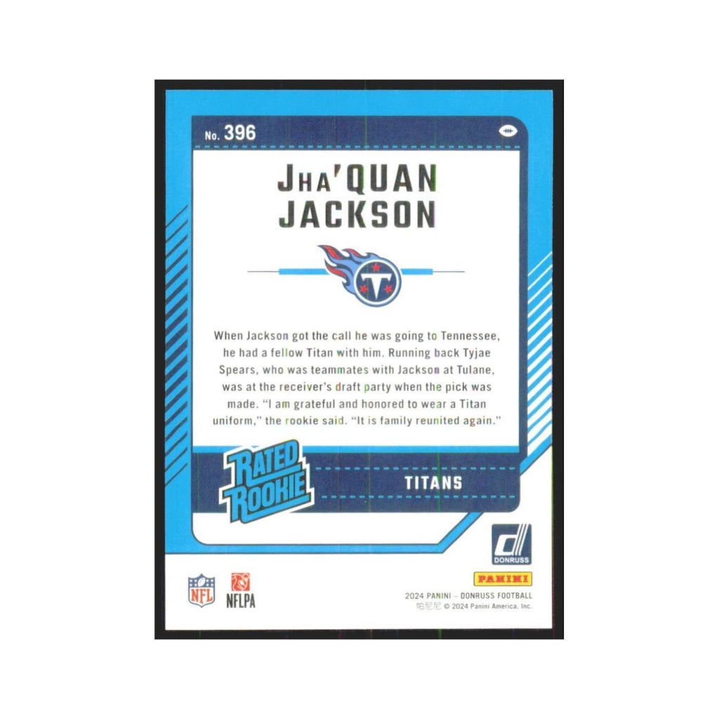 2024 Donruss Jha'Quan Jackson RC Titans #396