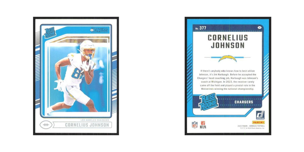 2024 Donruss Cornelius Johnson RC Chargers #377