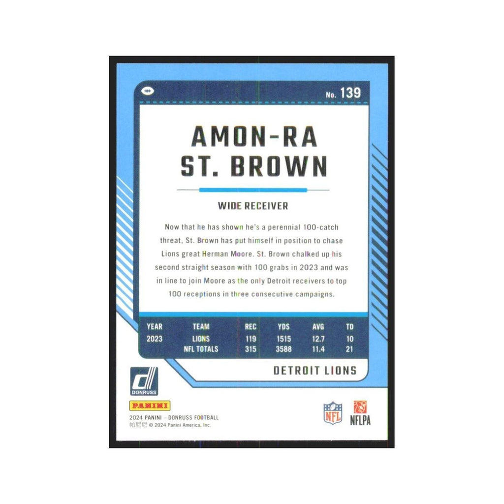 2024 Donruss Amon-Ra St. Brown Lions #139 Press Proof