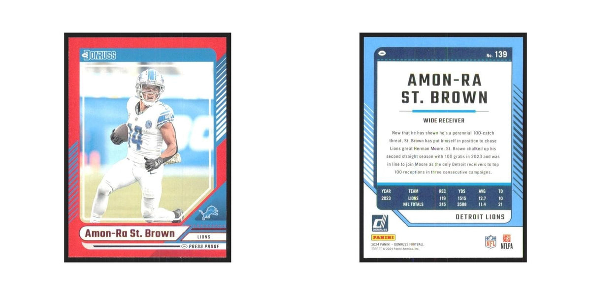 2024 Donruss Amon-Ra St. Brown Lions #139 Press Proof