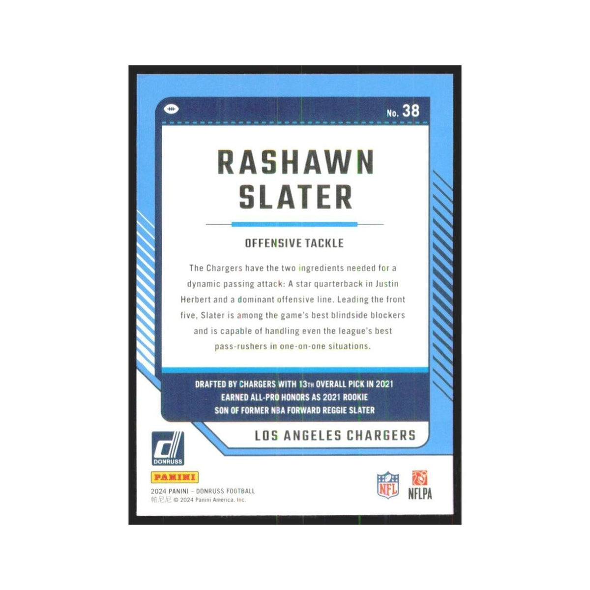2024 Donruss Rashawn Slater Chargers #38