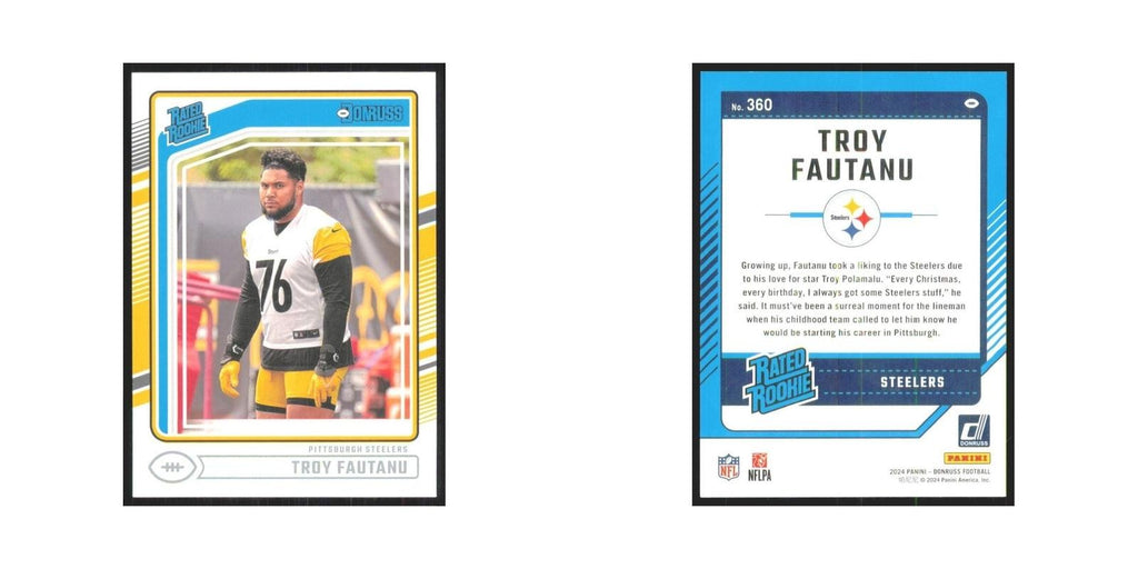 2024 Donruss Troy Fautanu RC Steelers #360
