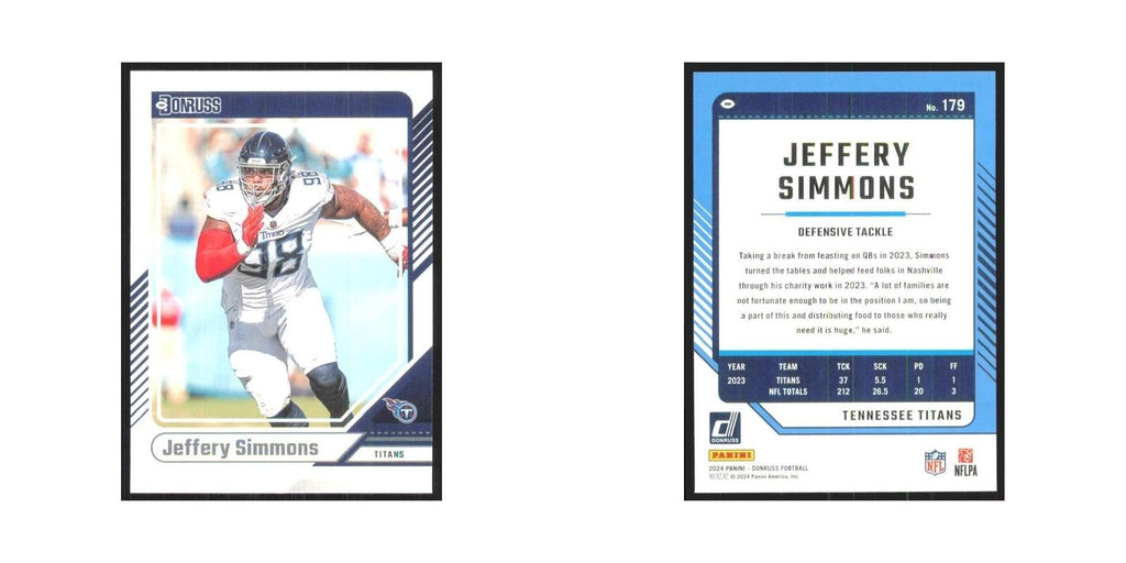 2024 Donruss Jeffery Simmons Titans #179