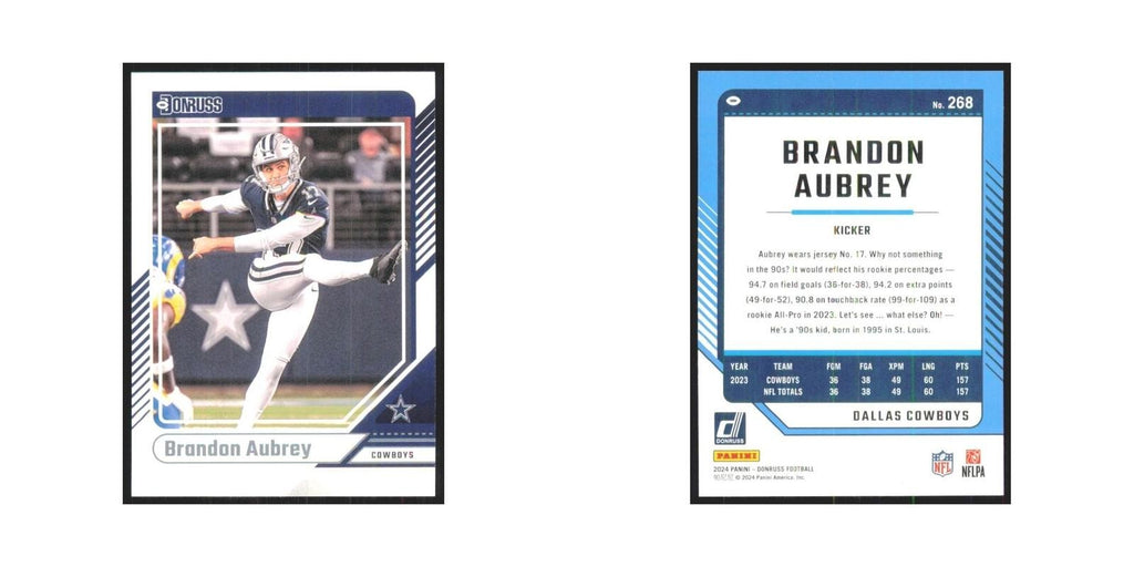 2024 Donruss Brandon Aubrey Cowboys #268