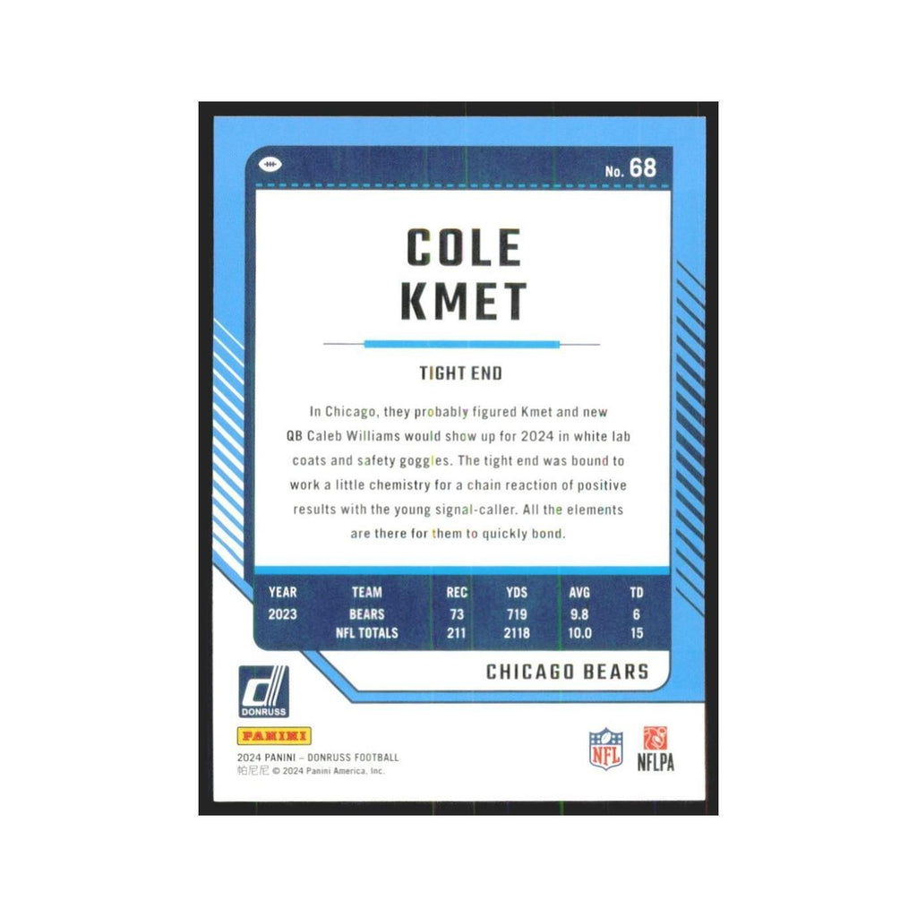 2024 Donruss Cole Kmet Bears #68