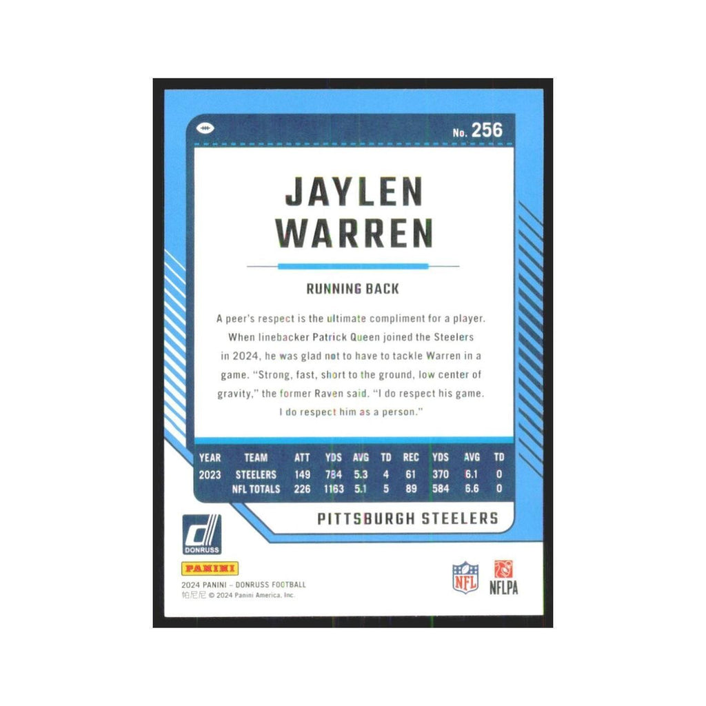 2024 Donruss Jaylen Warren Steelers #256