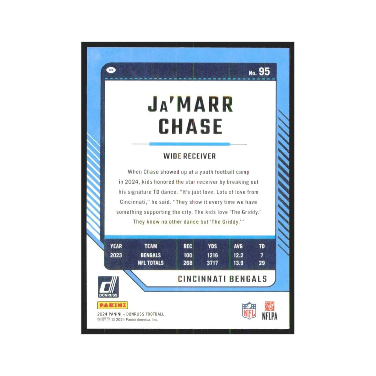 2024 Donruss Ja'Marr Chase Bengals #95