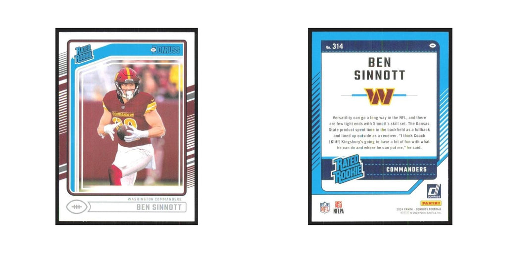 2024 Donruss Ben Sinnott RC Commanders #314