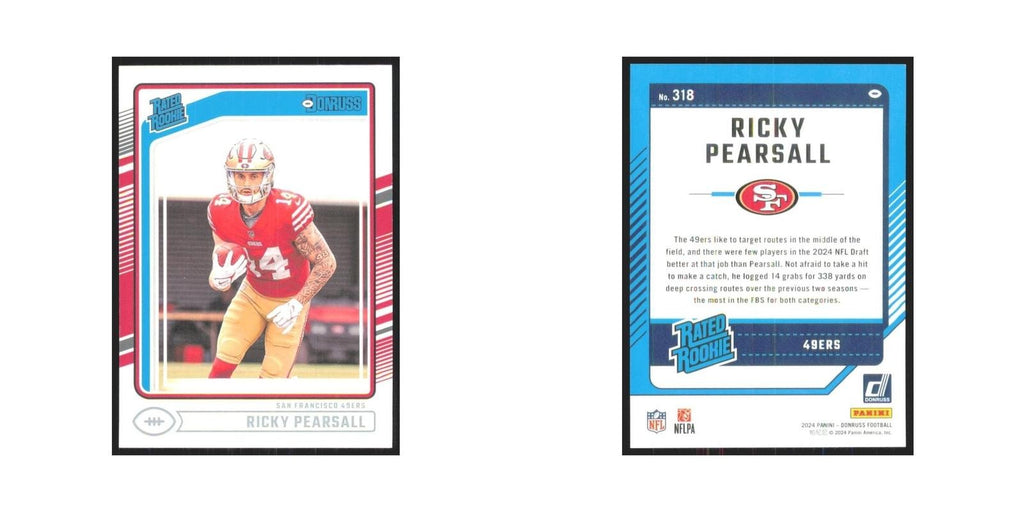 2024 Donruss Ricky Pearsall RC 49ers #318