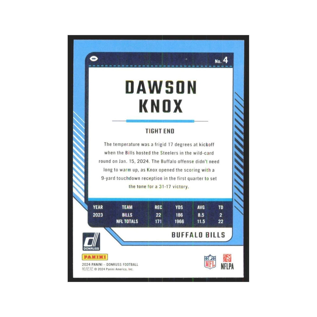 2024 Donruss Dawson Knox Bills #4