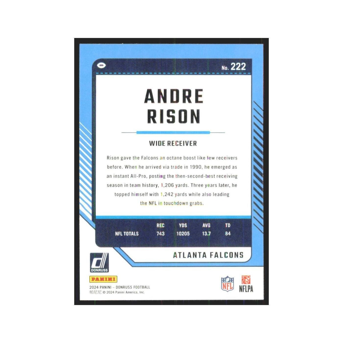 2024 Donruss Andre Rison Falcons #222