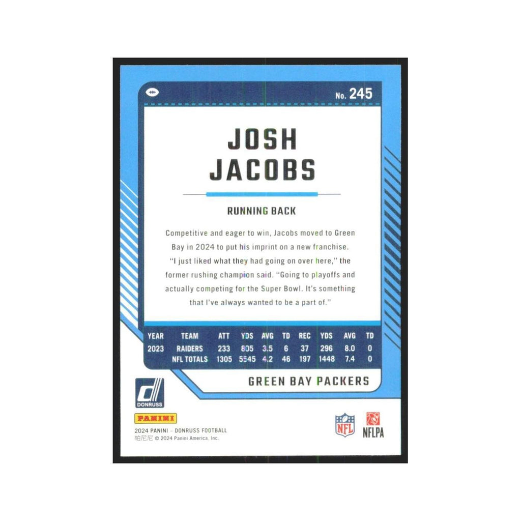2024 Donruss Josh Jacobs Packers #245