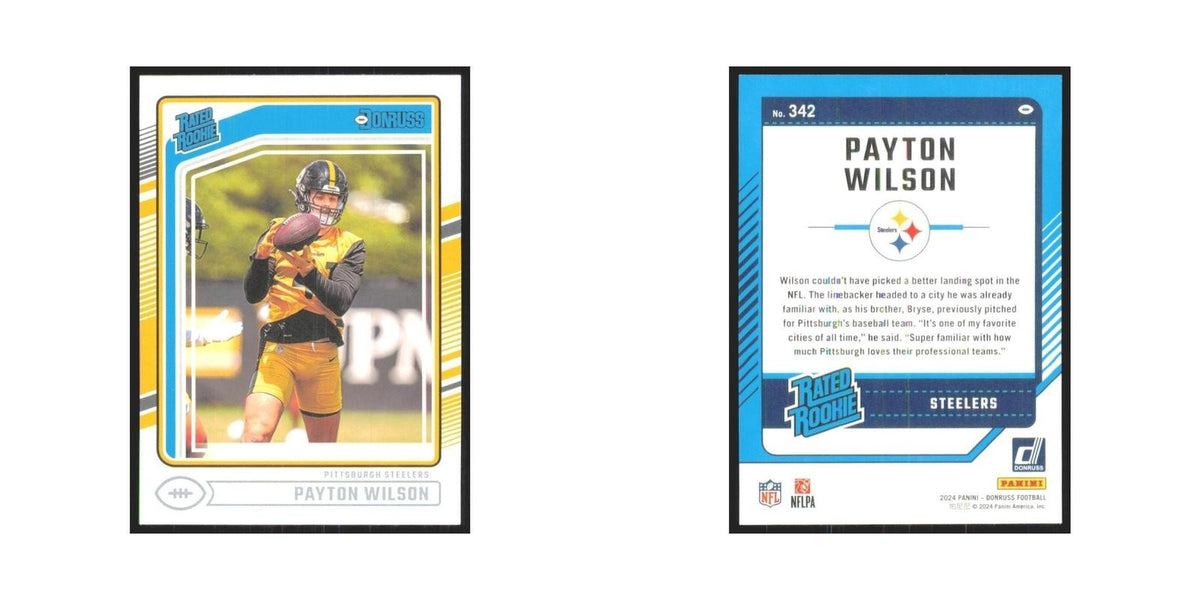 2024 Donruss Payton Wilson RC Steelers #342