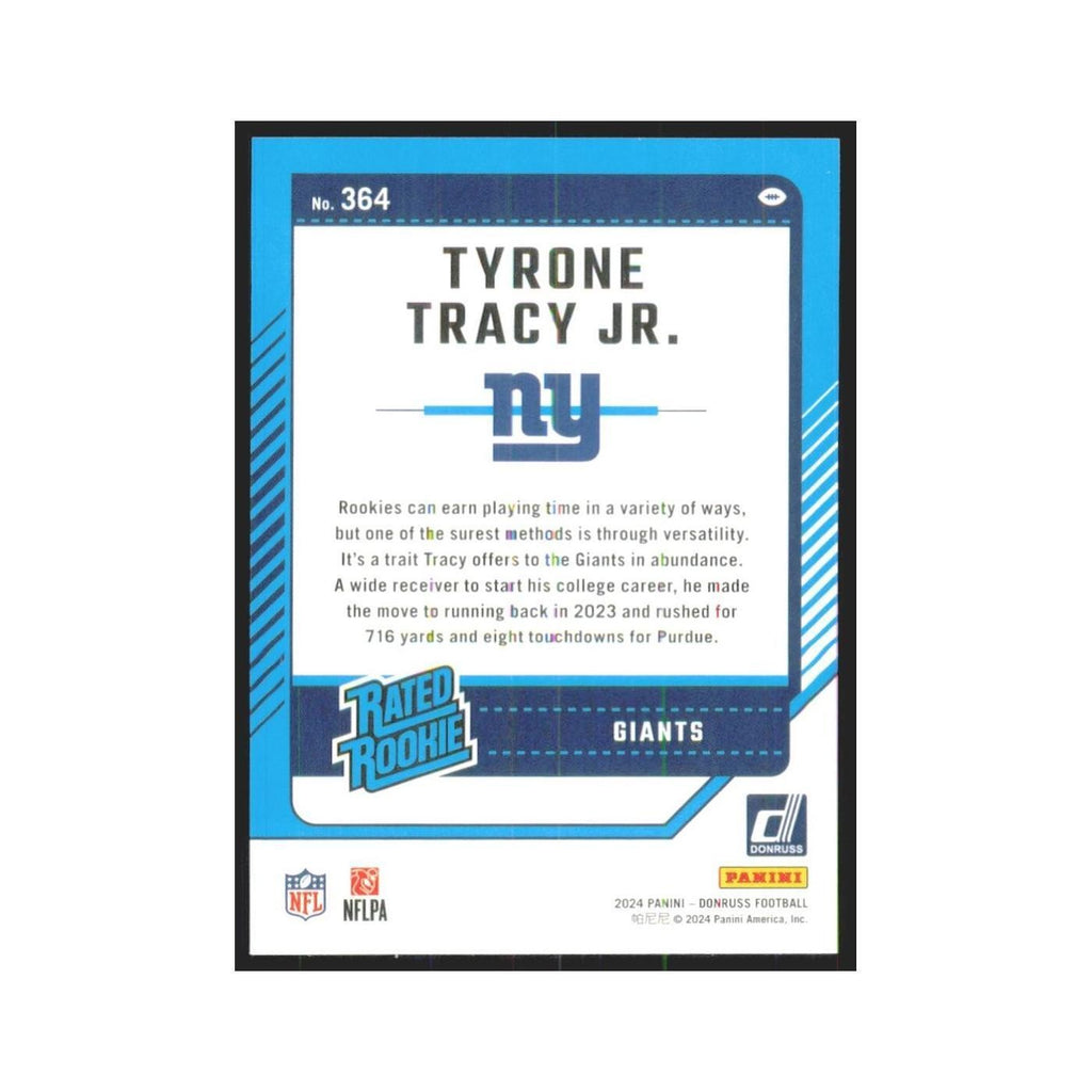 2024 Donruss Tyrone Tracy Jr. RC Giants #364