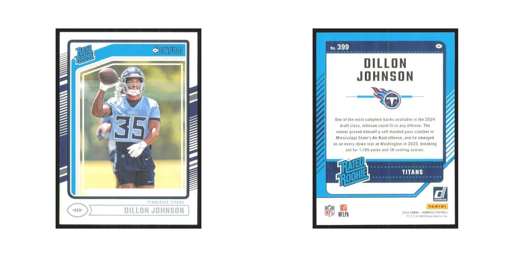 2024 Donruss Dillon Johnson RC Titans #399