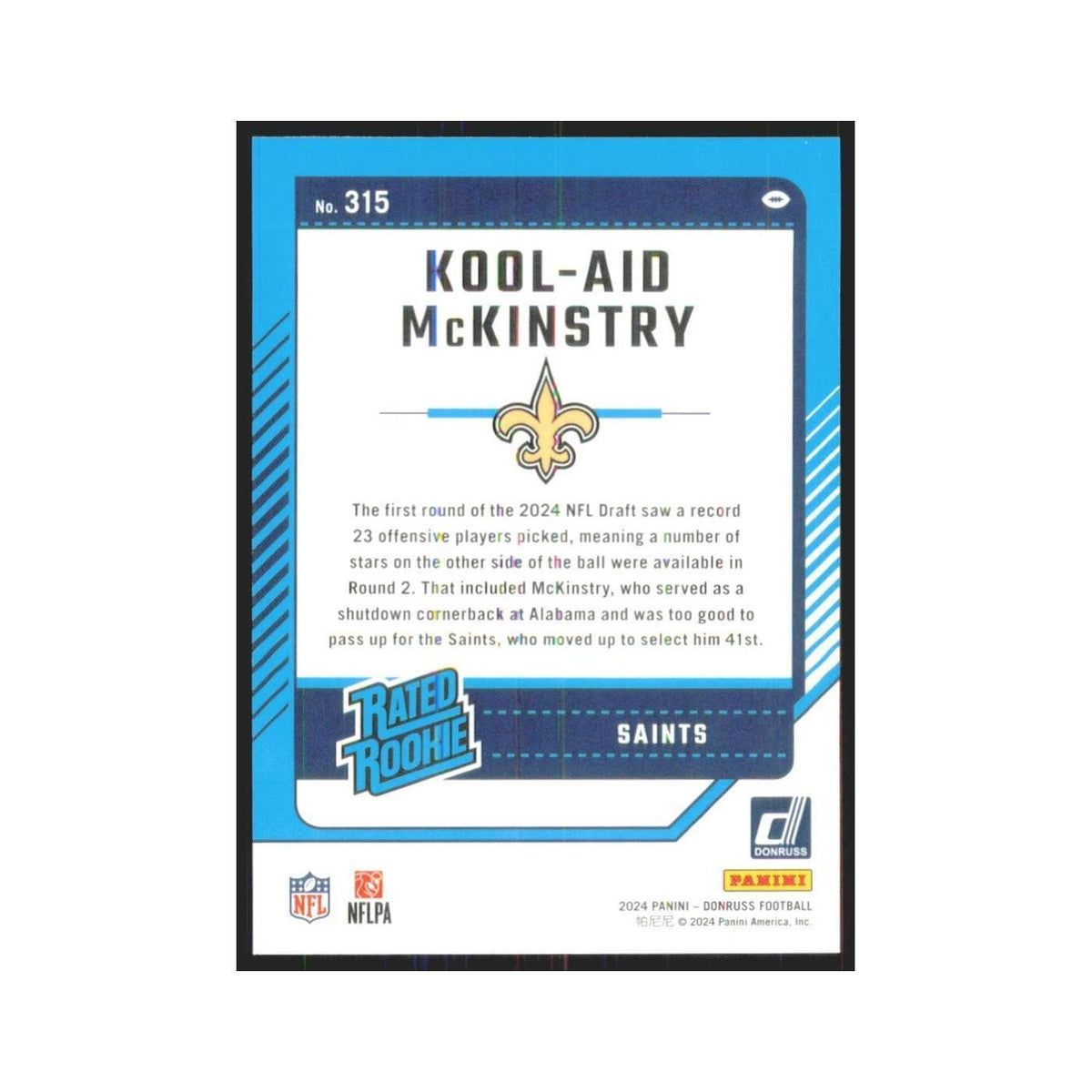 2024 Donruss Kool-Aid McKinstry RC Saints #315