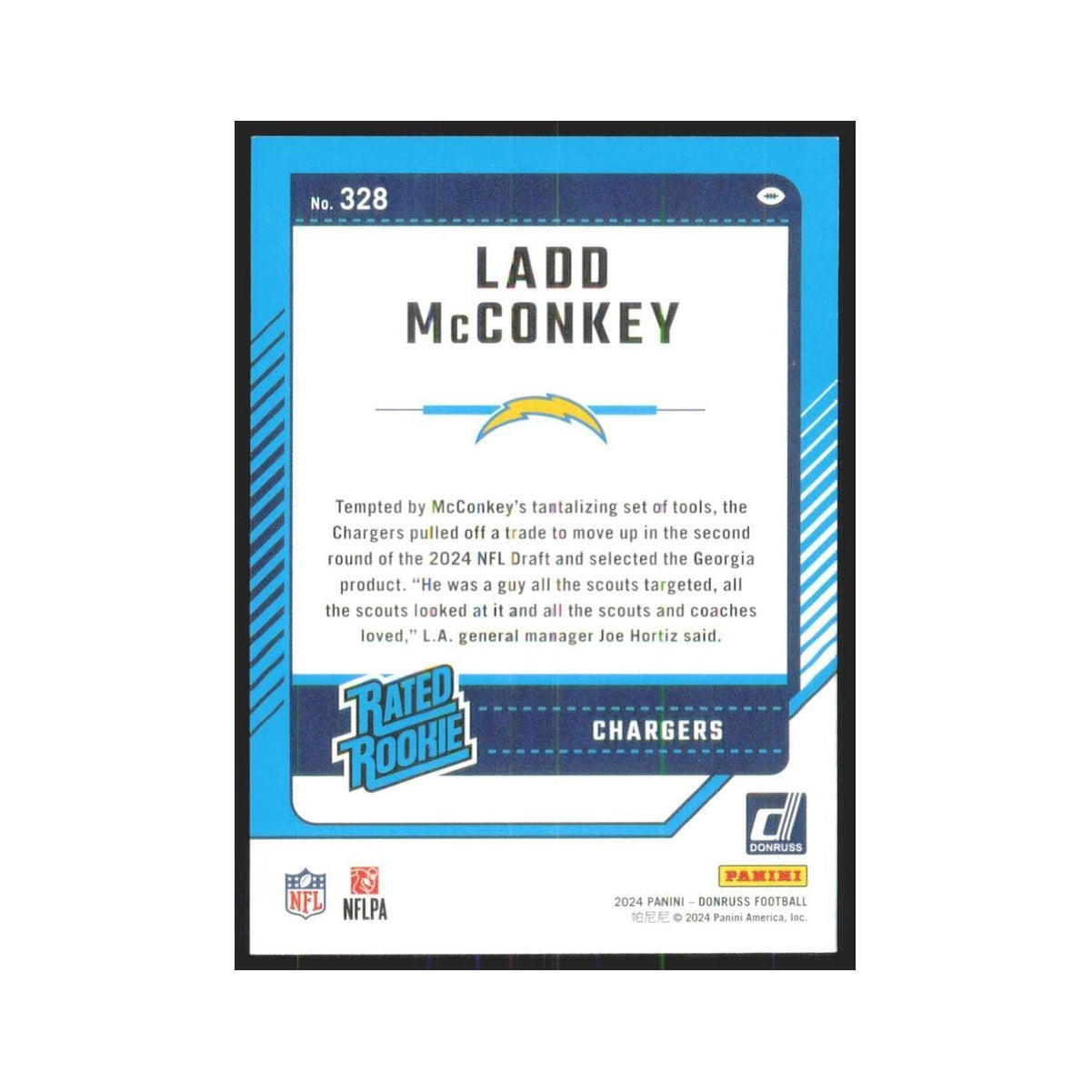 2024 Donruss Ladd McConkey RC Chargers #328