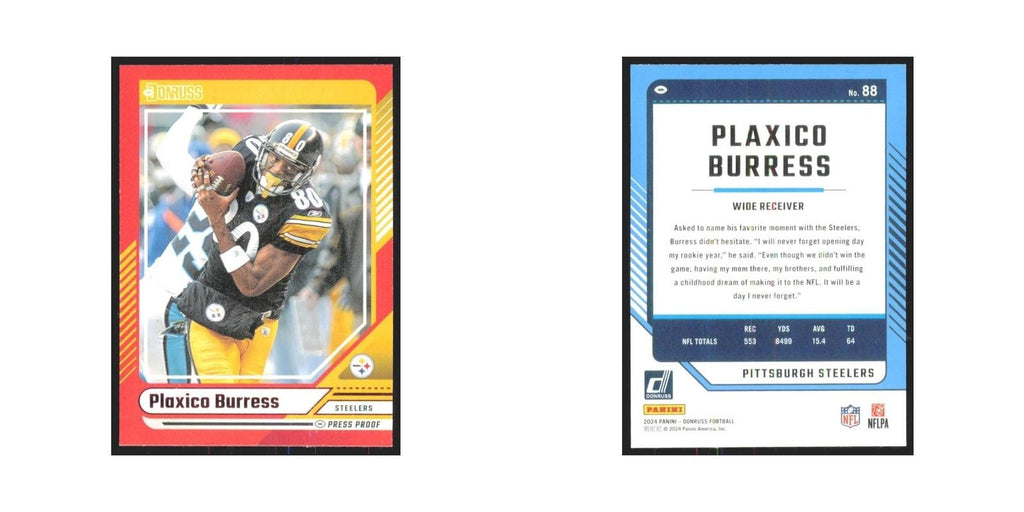 2024 Donruss Plaxico Burress Steelers #88 Press Proof