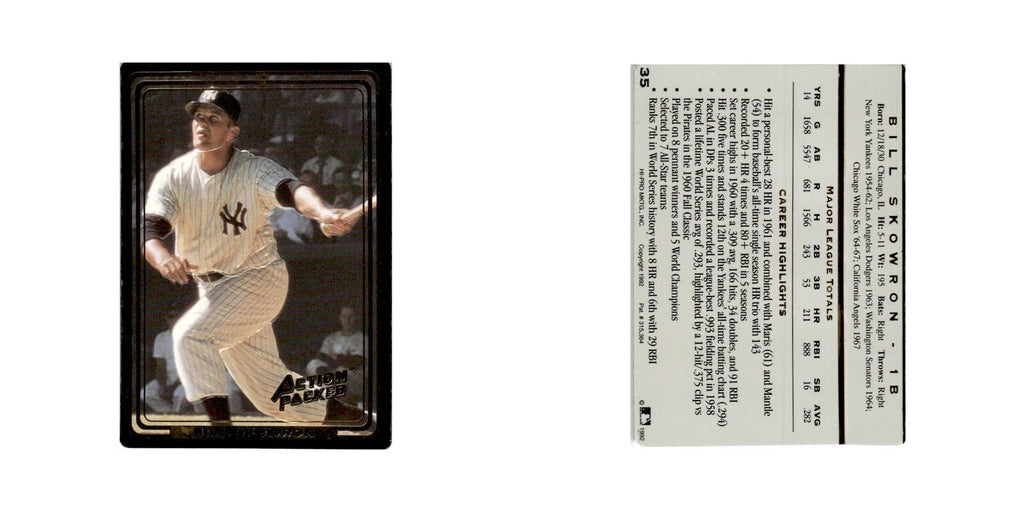 Bill Skowron 1992 Action Packed All-Star Gallery #35 New York Yankees NM