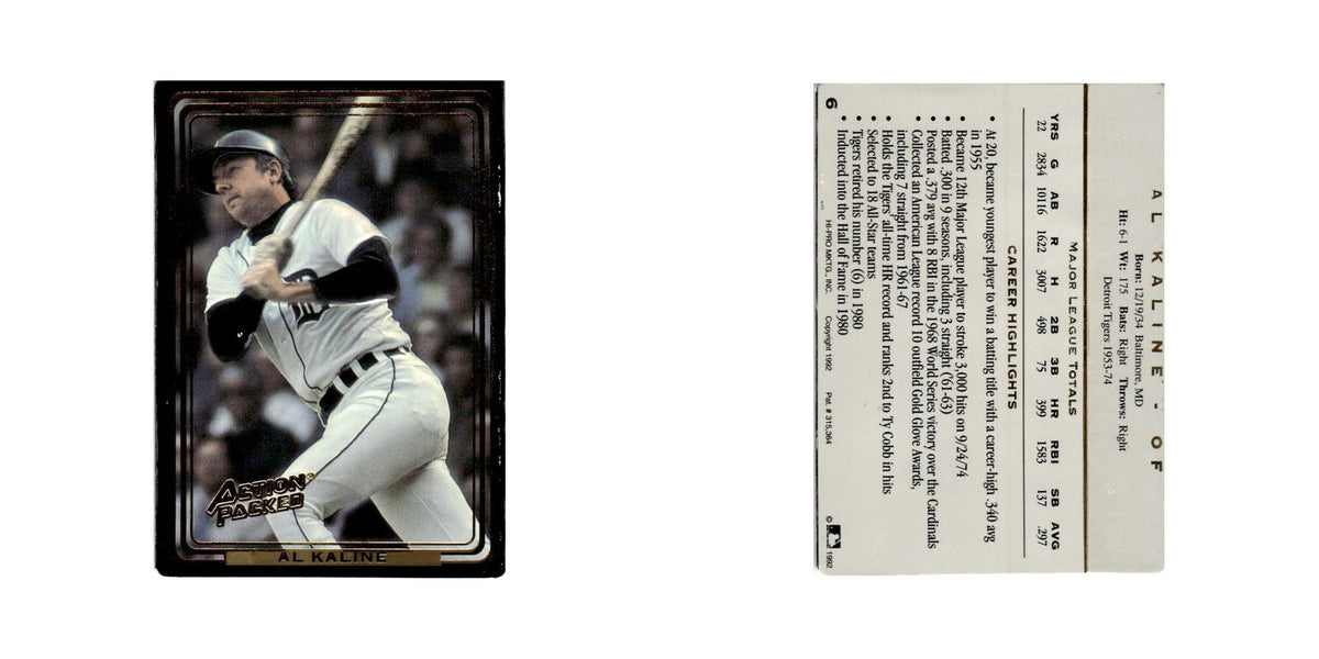 Al Kaline 1992 Action Packed All-Star Gallery #6 Detroit Tigers Baseball Card NM