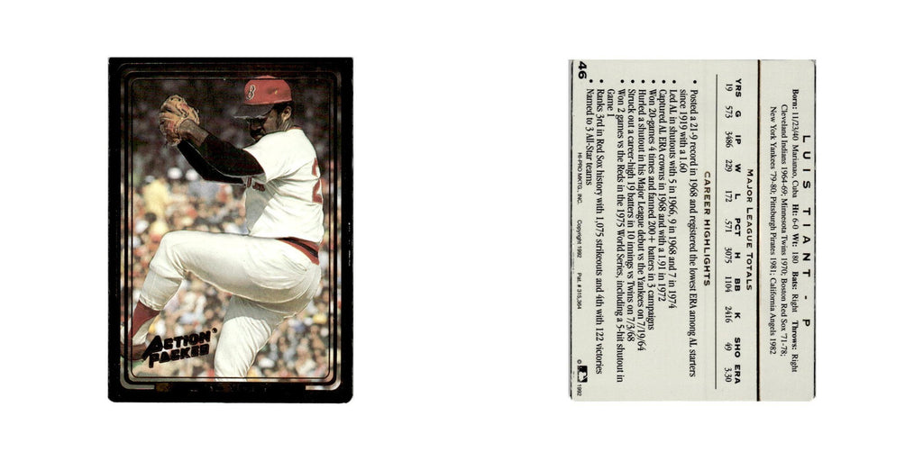 Luis Tiant 1992 Action Packed All-Star Gallery #46 Boston Red Sox NM