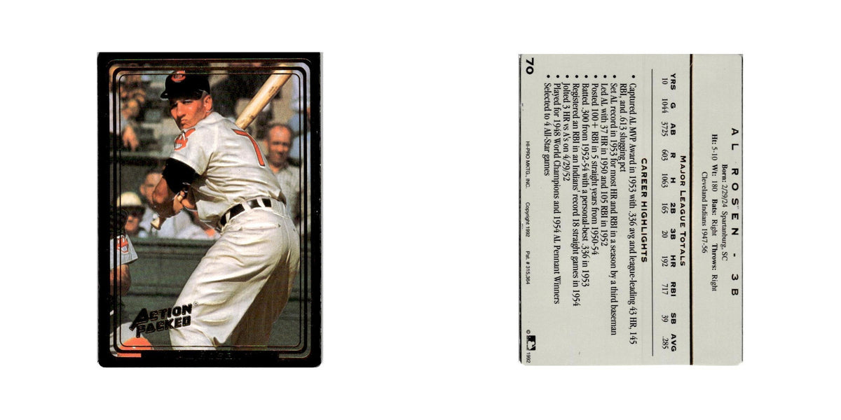 Al Rosen 1992 Action Packed All-Star Gallery #70 Cleveland Indians NM
