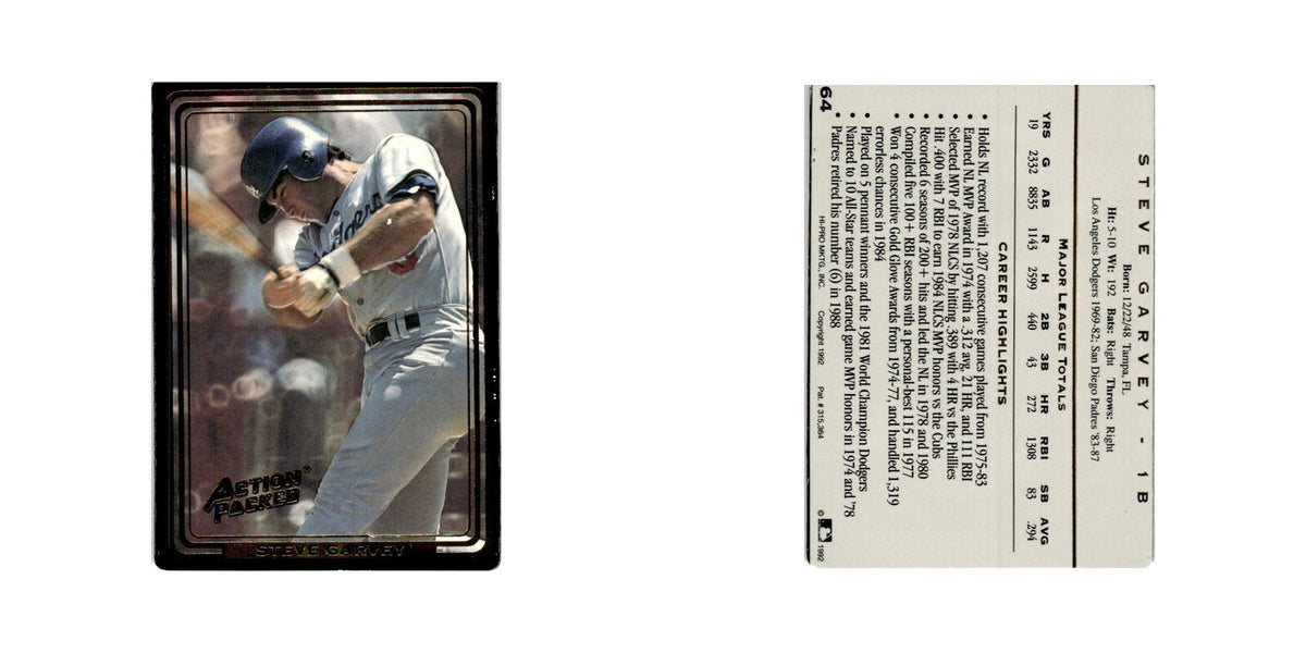 Steve Garvey 1992 Action Packed All-Star Gallery #64 Los Angeles Dodgers NM