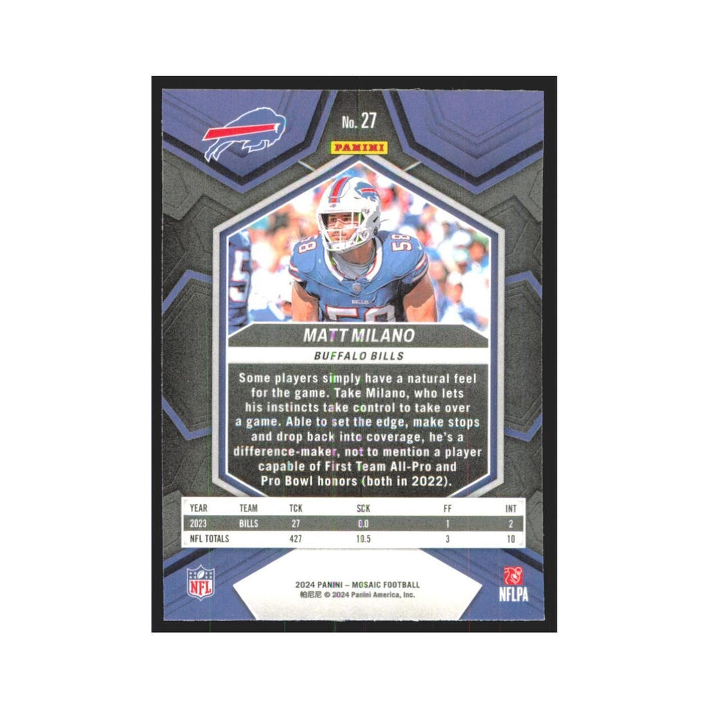 2024 Mosaic Matt Milano Bills #27