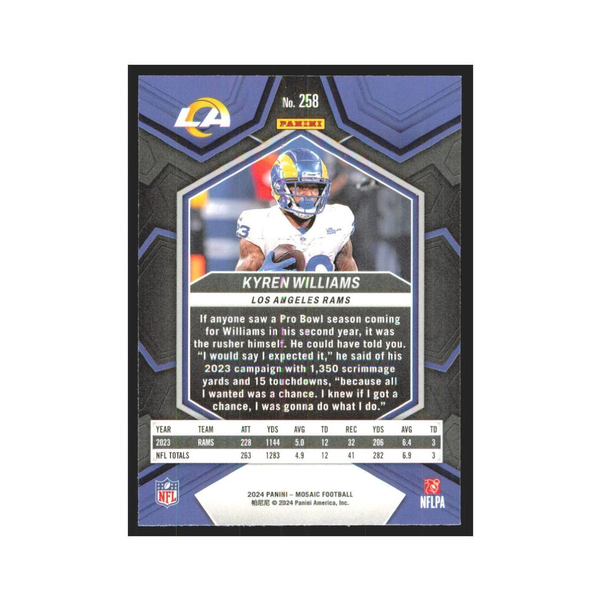 2024 Mosaic Kyren Willams Rams #258