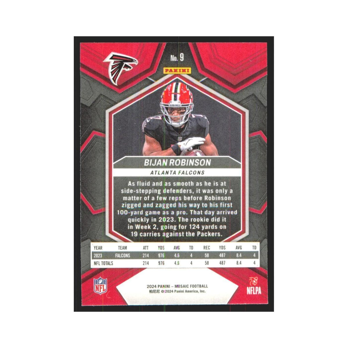 2023 Mosaic Bijan Robinson Falcons #9