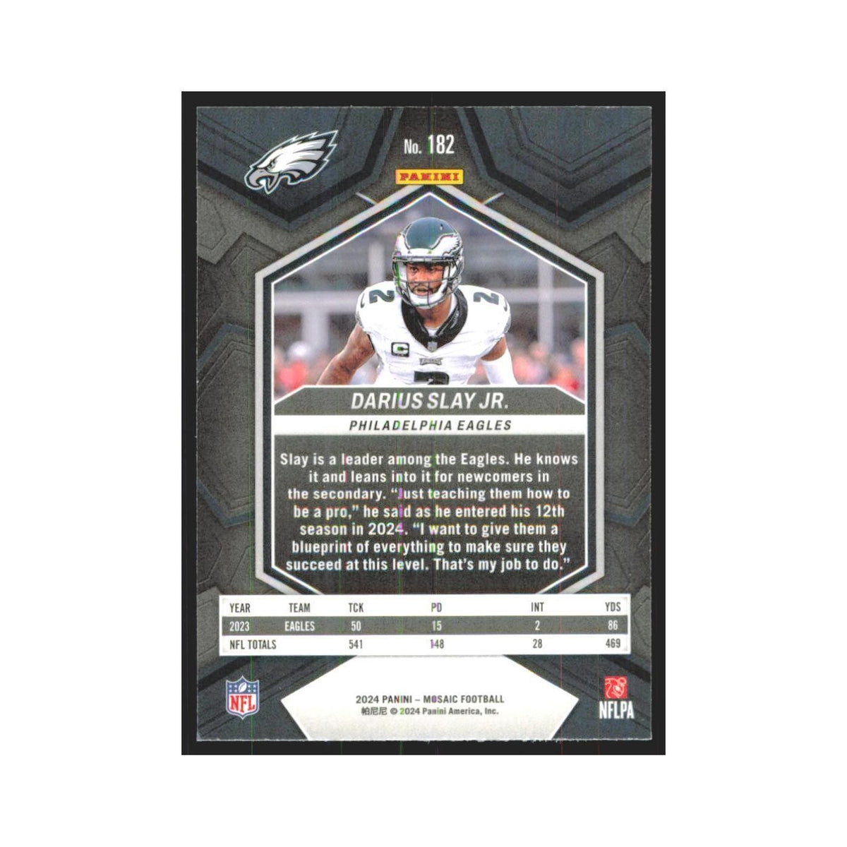 2024 Mosaic Darius Slay Jr Eagles #182