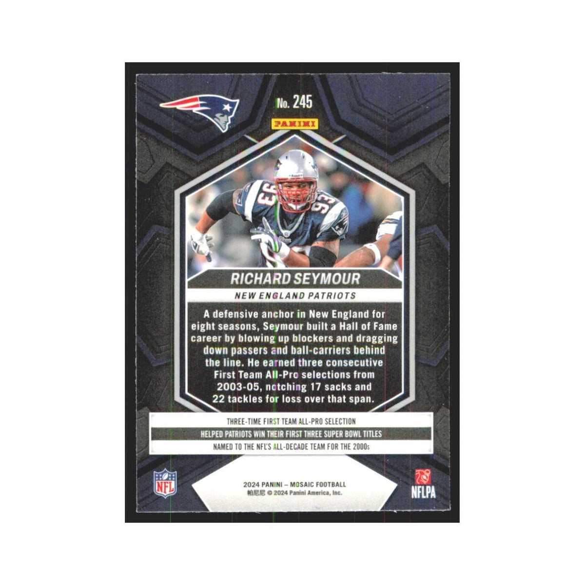 2024 Mosaic Richard Seymour Patriots #245