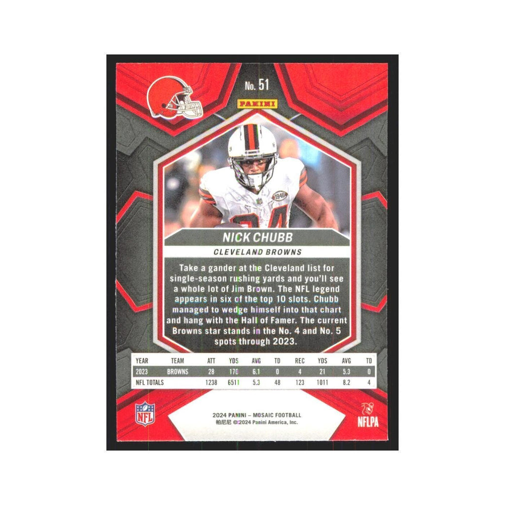 2024 Mosaic Nick Chubb Browns #51