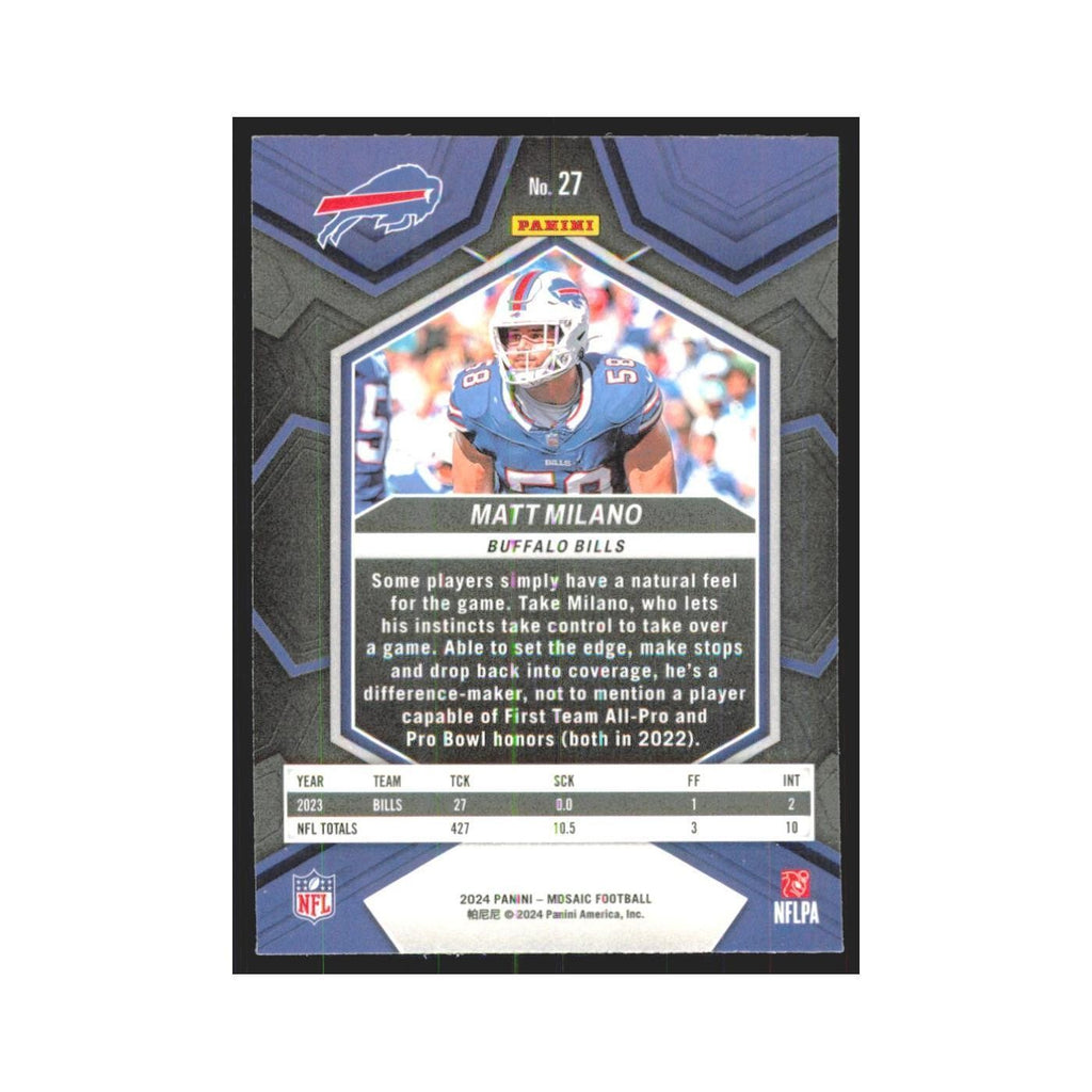 2024 Mosaic Matt Milano Bills #27