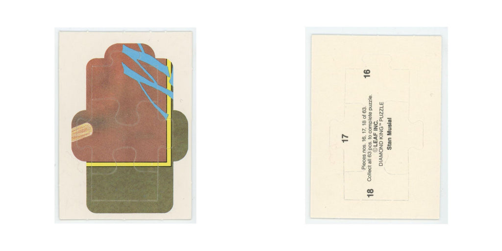Stan Musial 1986 Leaf Diamond King Puzzle Pieces #16/17/18 Baseball Card NM
