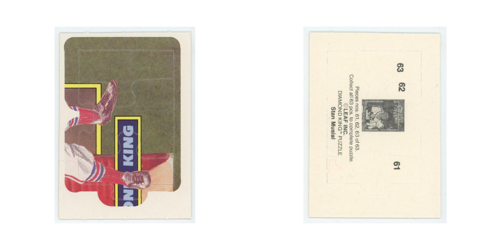 Stan Musial 1986 Leaf Diamond King Puzzle Pieces #61/62/63 Baseball Card NM