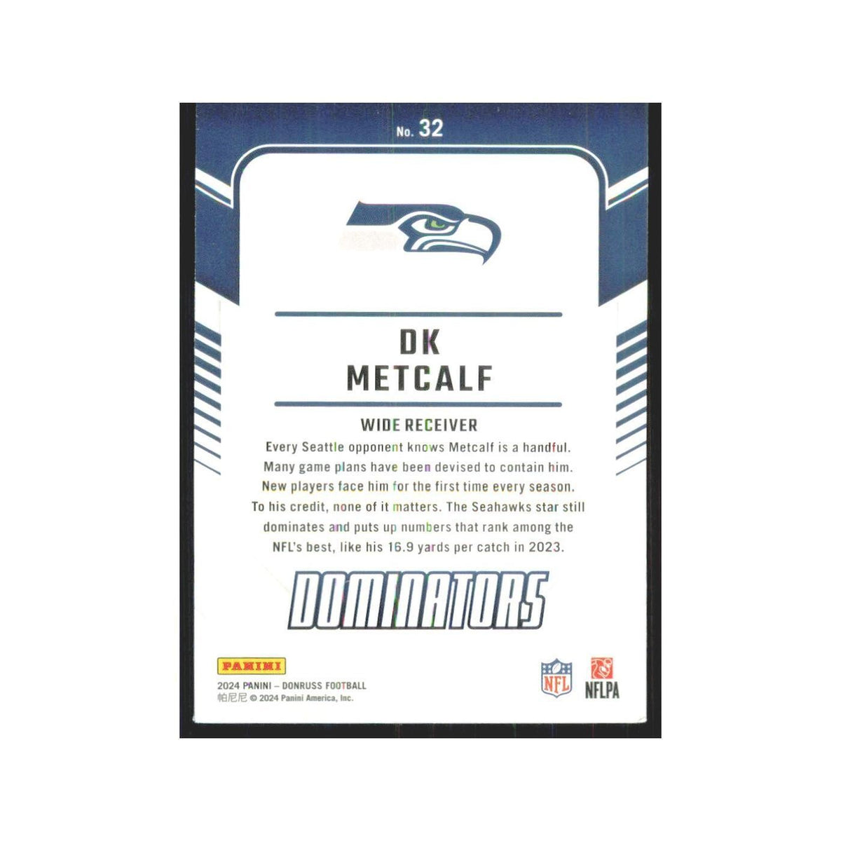 2024 Donruss DK Metcalf Seahawks #32