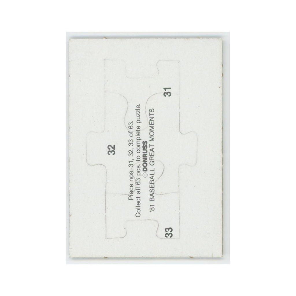 Baseball Great Moments Puzzle Pieces 1982 Donruss #31/32/33 Baseball Card NM