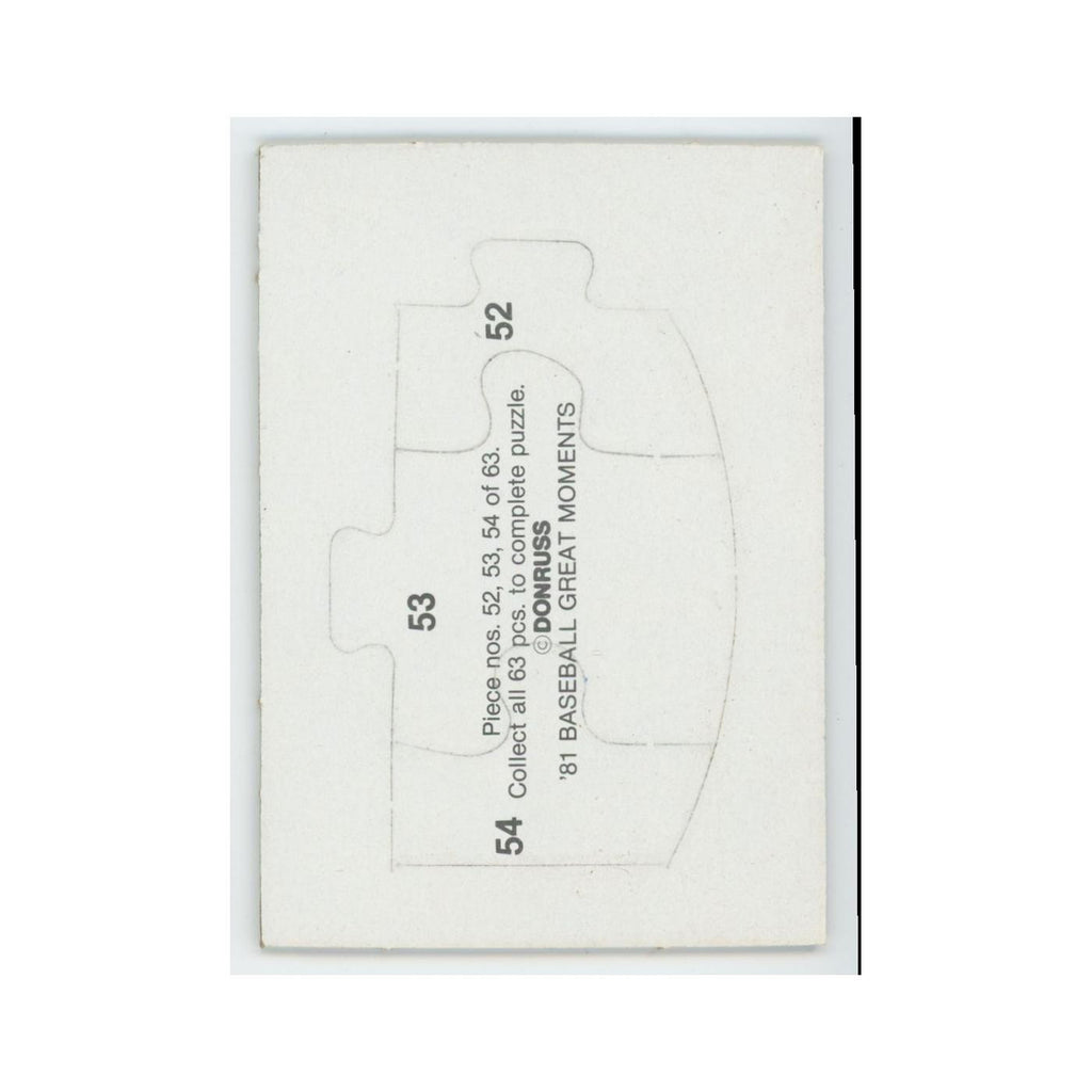 Baseball Great Moments Puzzle Pieces 1982 Donruss #52/53/54 Baseball Card NM