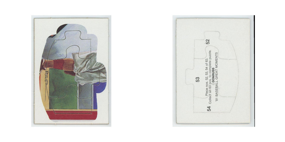 Baseball Great Moments Puzzle Pieces 1982 Donruss #52/53/54 Baseball Card NM