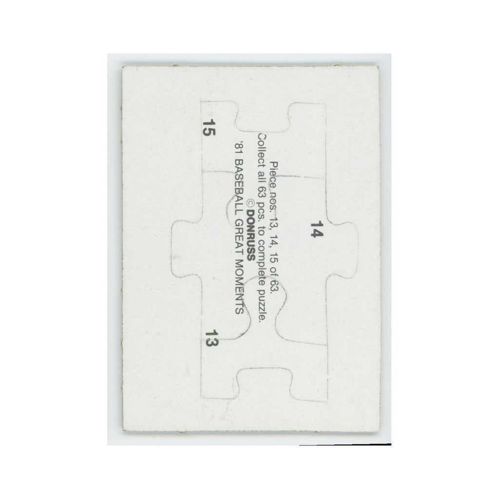 Baseball Great Moments Puzzle Pieces 1982 Donruss #13/14/15 Baseball Card NM